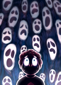 prpldragonart:   have to… want to… need to… F O R M  Steven and his sad marshmallow ghosts are also available on Redbubble. 
