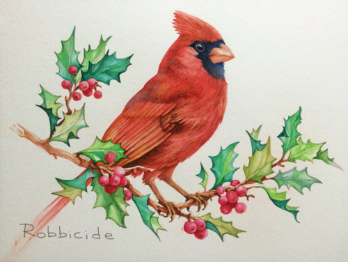 Watercolor birds! I didn’t scan these before I gave them away, so these are phone pictures, oo