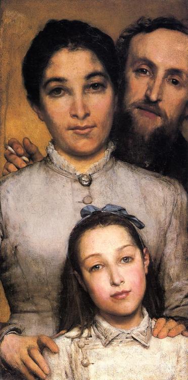 Portrait of Aime Jules Dalou, his Wife and Daughter, 1876, Lawrence Alma-TademaMedium: oil,canvas