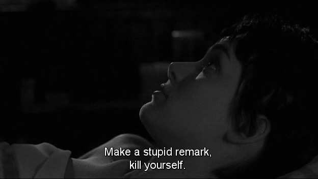 a-boy-cutting:  Make a stupid remark, kill yourself.So simple.Girl Interrupted (1999)