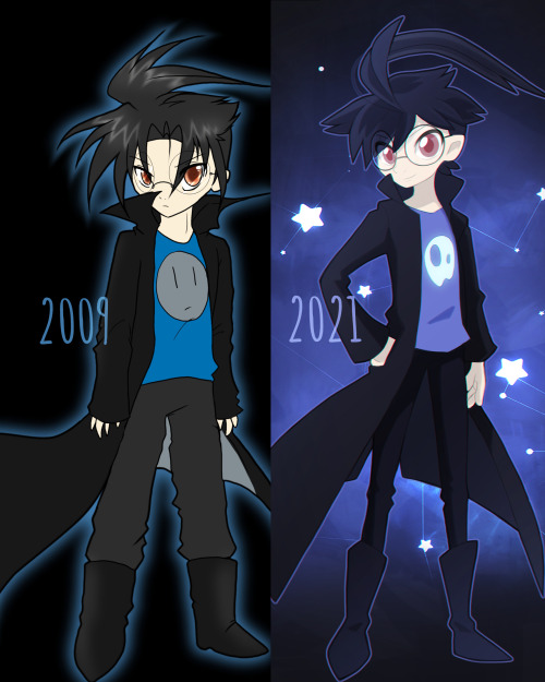 Redraw of the very first time I drew the paranormal boy, back in the day.There are so many old pictu