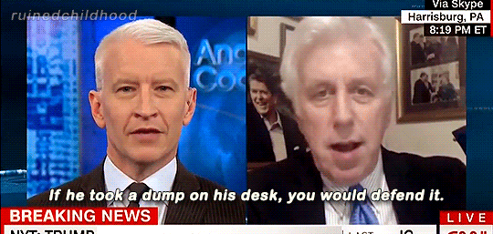 Anderson Cooper definitely cracked.
