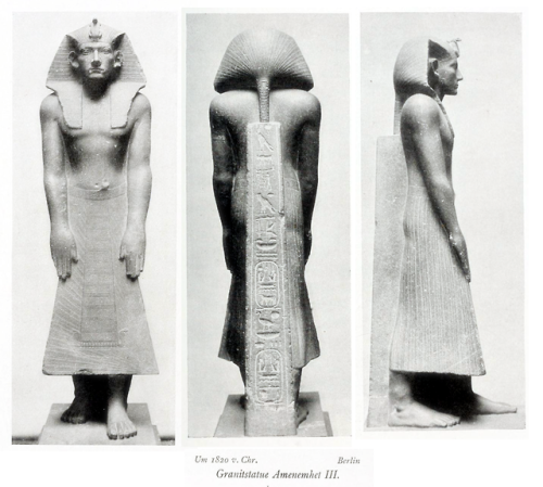 Limestone statue of King Amenemhat III Amenemhat III, also spelled Amenemhet III, was a pharaoh of t