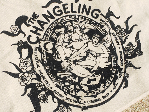 megamindsboyfriend: millennium-fae-artblog:The Changeling - Neurodivergency Pride Canvas Bag“T