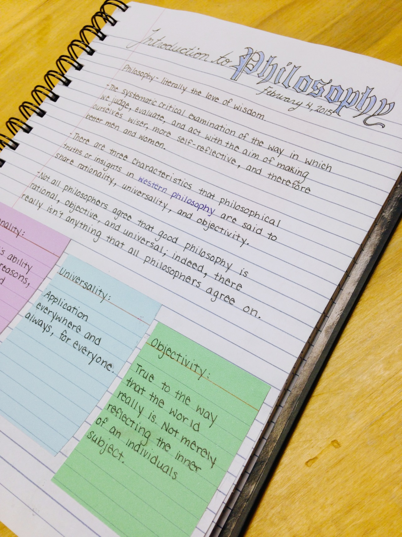 visionandfocus:  April 21, 2015. Rewriting all of my notes for an early start on