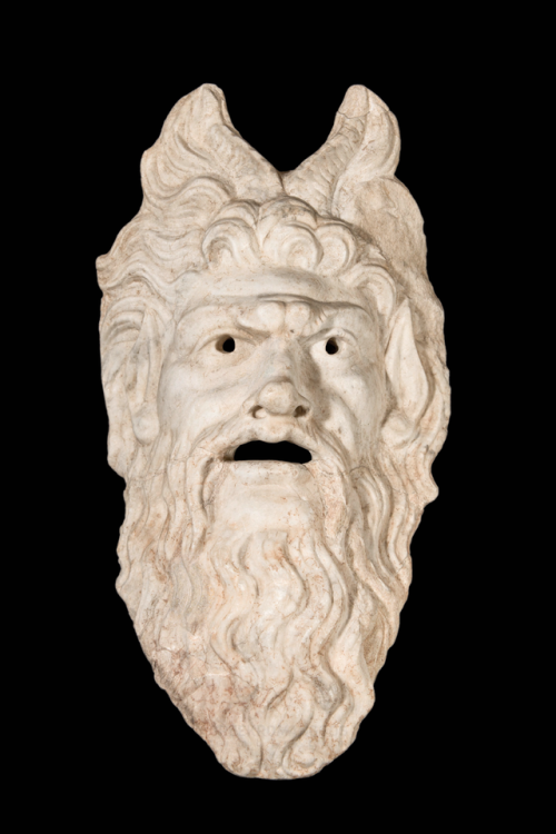 greekromangods: Mask of the god Pan 50–100 AD Museo Arqueológico de Córdoba ** V