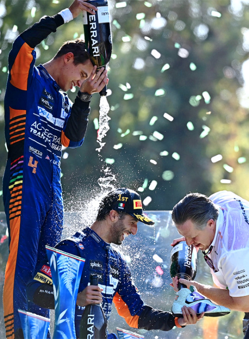 leocuccittini: LANDO NORRIS, DANIEL RICCIARDO, ZAK BROWNItalian Grand Prix - 12 Sept 2021©Clive