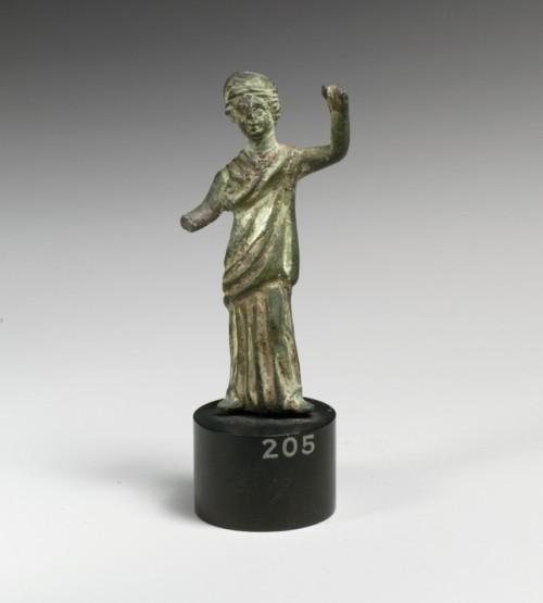 met-greekroman-art:Bronze statuette of a goddess, Greek and Roman ArtMedium: BronzePurchase, 1896Met