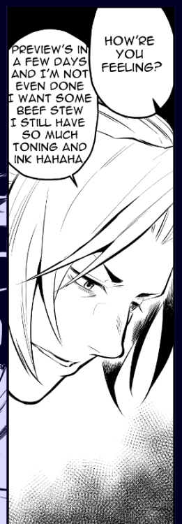  Haha I’m almost done. Haha.At least we’re now a few pages into the doujin. Hope the n