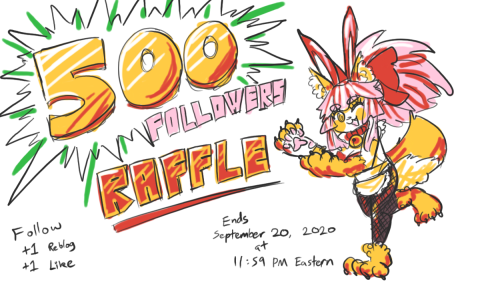 tamadoodle: i reached 500 followers! so im gonna hold a raffle because those are fun! to enter, you 