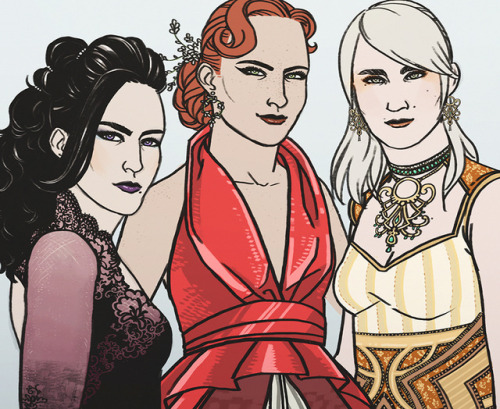 velvettodraws:Haute couture and sorceresses go hand in hand in that modern!AU shite.