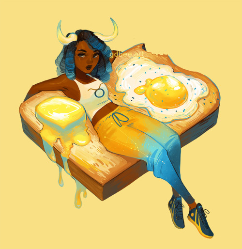 prinnay:Zodiac Breakfast - Aquarius, Aries, Taurus, Gemini Cancer, Leo