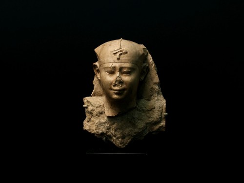 Egyptian Sculptor&rsquo;s Model of Nectanebo I, 30th Dynasty, 380-343 B.C. [source]