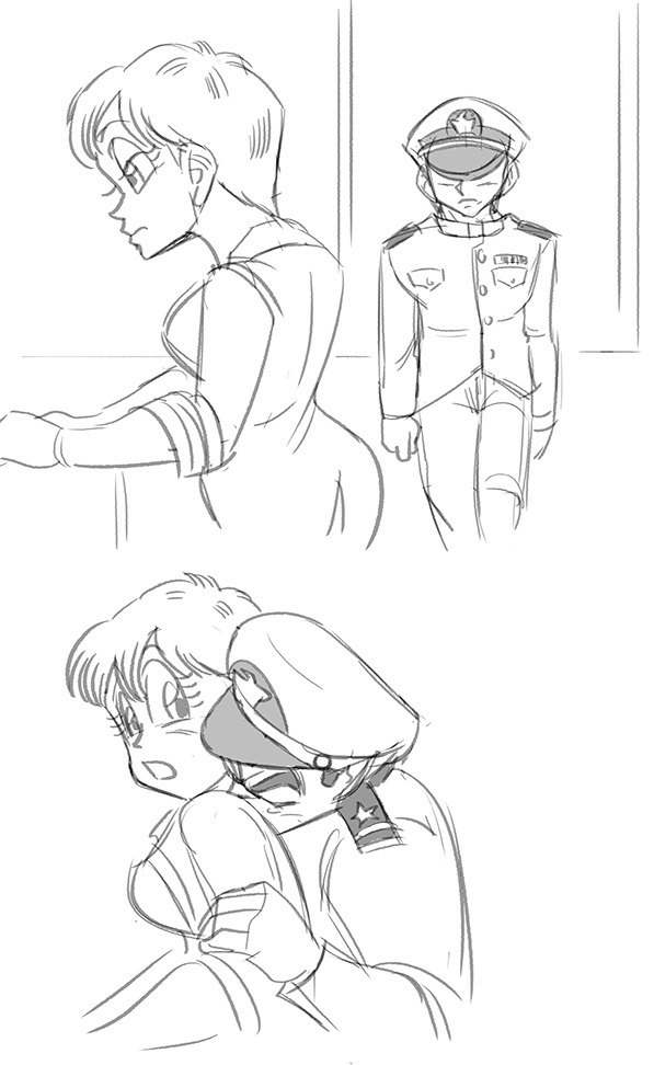 @ladyvegeets on twitter asked for Vegeta in a Naval Officer uniform and this scene