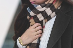 Plaid Tassel Scarves