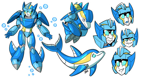 Finally got around to redesigning my Kalisian dolphinboi, Fathom.