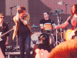 gerardwaysgay:  derek-sanders:  May 19th 2012 The last time My Chemical Romance played a show together as a band.   dONT FUCCKING TOUCH ME