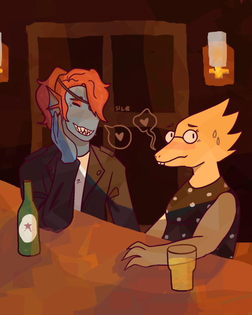 girlfriends grabbing a drink before the concert :-]happy anniversary undertale!!!(repost with credit