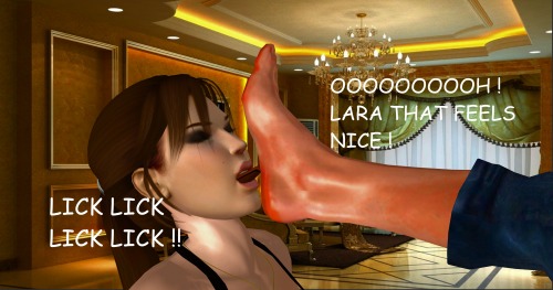 Lara`s Feet “Fetish ”!  Teeeeheee (Well i think Lara (TombRaider Games!)  has an Thing of “Sexy Feet ”! so she Asks “Lucy ”! (Assassins Creed : BrotherHood!) if she can “Lick her Sexy Feet ”! teeeeheeee