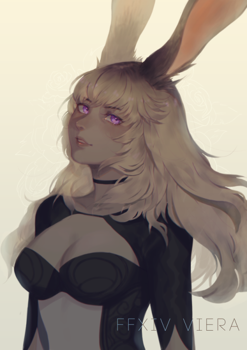 tsarnai: Viera have bunny noses i love it….  Please do not use my art without permission