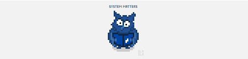 pixelart version of the System Matters logo, a leading German RPG publisher