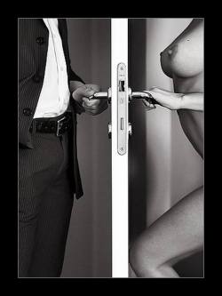 blackleatherbelt:  Your hotel door. Our first meeting