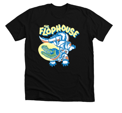 I did a t-shirt for the Flop House podcast February 6th live show! This Rocket Crocodile shirt will 