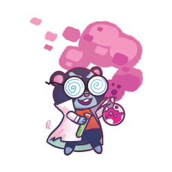 pennyloafing:  Anon wanted Hamphrey in number 27, a mad scientist costume! ACNL Halloween! 