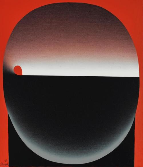 theegoist:Sadamasa Motonaga (Japanese, 1922–2011) - Untitled, acrylic on canvas, 53.00 x 45.50