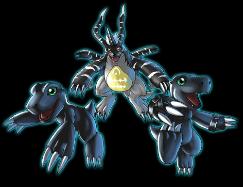 Agumon (Black), Agumon (Black) 2006 version, Gabumon (Black)