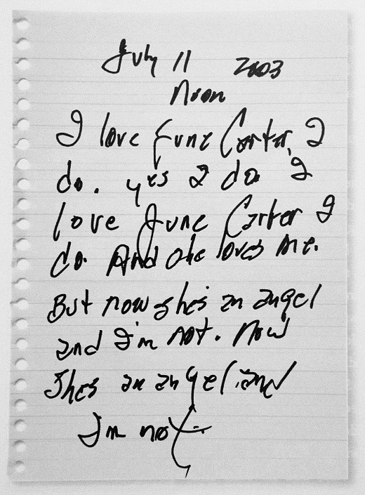 pinkrabbitfoot:July 11th 2003 - Noon  I love June Carter, I do. Yes I do. I love