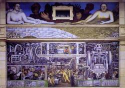 artist-rivera: Detroit Industry, South Wall, Diego Rivera Medium: frescohttps://www.wikiart.org/en/diego-rivera/detroit-industry-south-wall-1933 