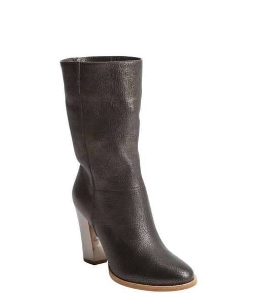 High Heels Blog in-those-boots: Bronze Grainy Calf Leather Silvertone Heel… via Tumblr