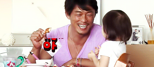 harusarang:sarang’s adorable “appa~♥” causes appa giggles