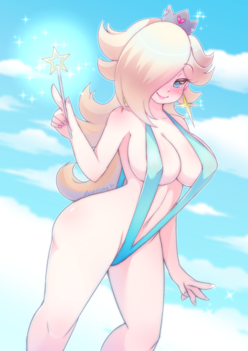 pastelletta:  Rosakini by Pastelletta A personal/practice drawing, Rosalina’s my fave princess and I thought it’d be nice to practice some techniques with her~  < |D’“”’