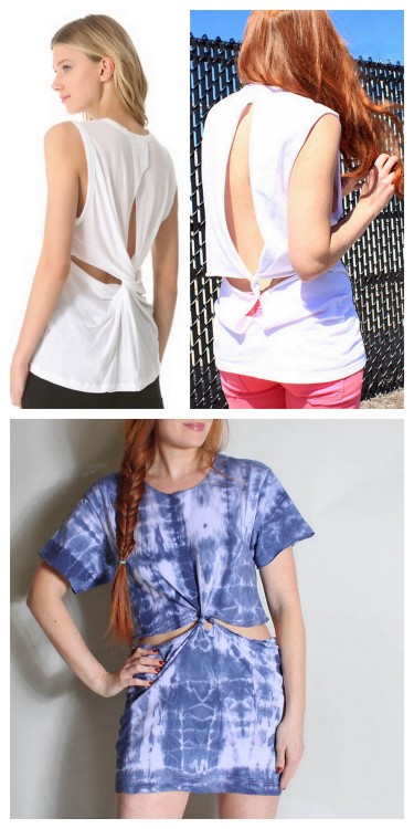 DIY 2 No Sew Altered Tee Shirt Tutorials from Gina Michele. Shirts. For more DIY cove