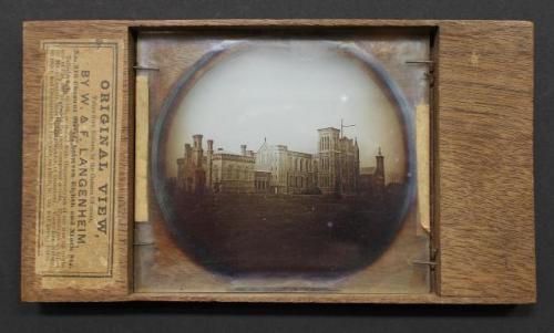 smithsonian:  Today is our 169th birthday! We recently discovered a Smithsonian baby picture–the earliest known photograph of our Castle, dating back to 1850. It shows the Castle under construction, when we’re still in our structural infancy, with