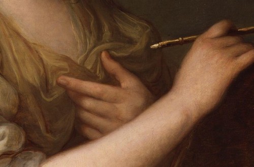 paintingispoetry:Angelica Kauffman, Self-portrait detail, ca. 1770-5