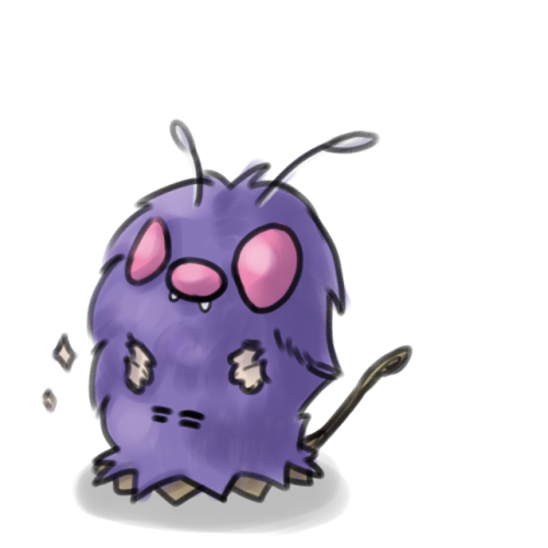 #048 - VenonatThis Mimikyu has donned a thick layer of fur. It is incredibly vain and, despite not b
