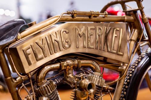 utwo: GOAT MOTO SCULPTURE SERIES (5500 LBS. of Bronze) Flying Merkel, Indian, Cyclone, Harley, Hende