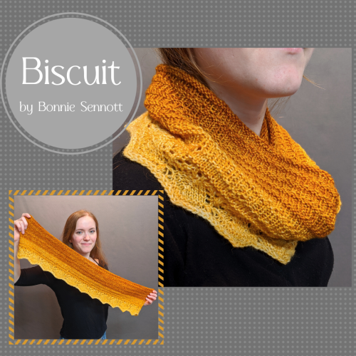 Check out the brand new Biscuit Cowl Kit! As an infinity cowl thats worked in the round, it requires