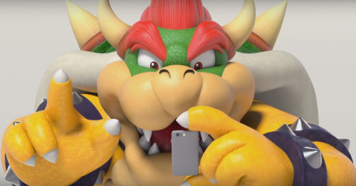 pichiprincess:I’M CRYING BECAUSE THE PHONE IS SO SMALL FOR BOWSER AND ALSO HIS WALLPAPER IS AN