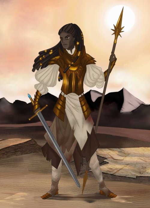 Paladin of Gold and Sand by Moryartix