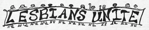 lesbianherstorian:art from an article about lesbians attending the first parade on the annivers