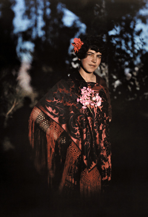 natgeofound: The daughter of a conquistadore poses in her elaborate poncho in La Paz, Bolivia, Febru