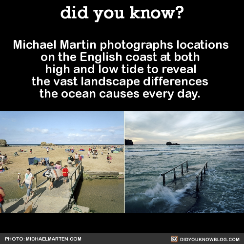 did-you-kno:  Michael Martin photographs locations on the English coast at both high