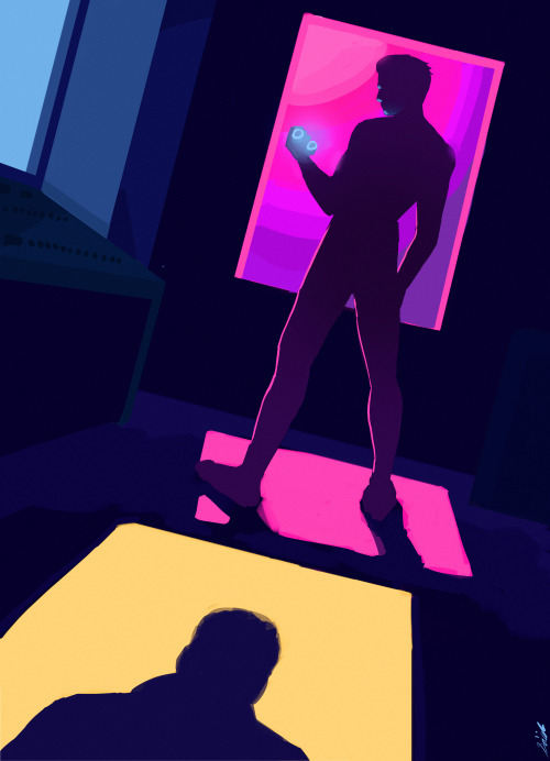 "Because He Was There. Standing By The Open Window, A Strange, Crackling Pair Of Goggles In His Hands.