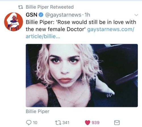 tinyconfusion: billie piper here making bisexual headcanons come true ❤️️‍