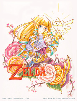 triforce-tan:  Copic Marker Skyward Sword Zelda by *Lemia
