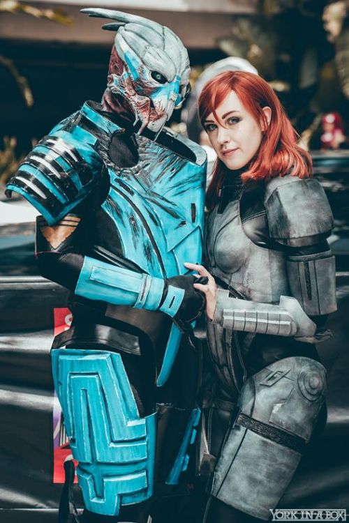 There is shepard without valkarian Garrus cosplay by Me / My facebook pageShepard by @kfawkes / Her 